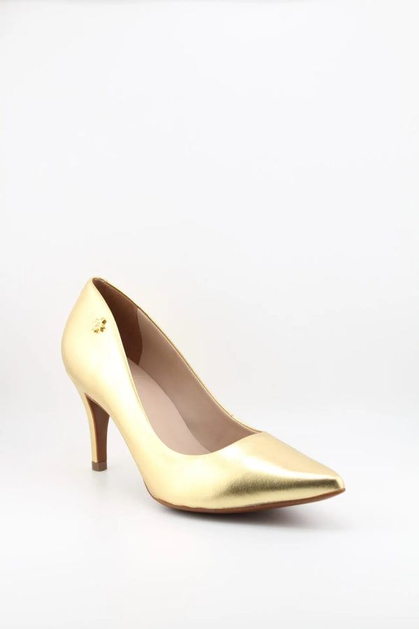 Luz da lua Pointed Toe Leather High Heels